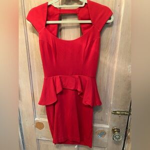 bebe Vibrant Red Mini Dress